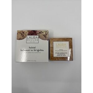 Laura Geller Baked Balance & Brighten Color Correcting Foundation 2 Pack Medium